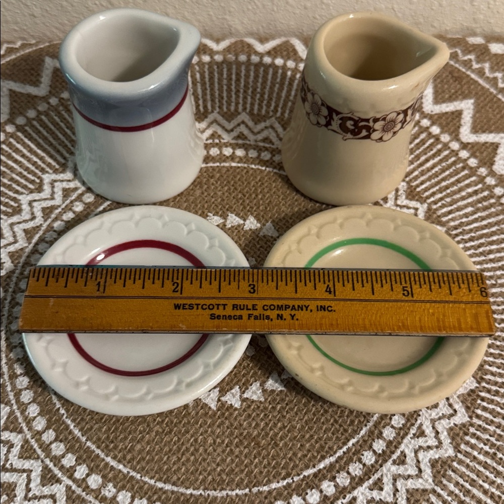 Syracuse China Econo-Rim Ceramic Cream and butter pat sets railroad/hotel ware - Picture 6 of 6
